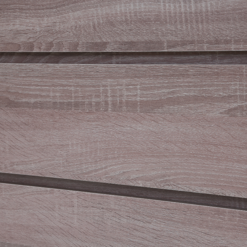 4段チェストグレーの棚板をアップで写している様子