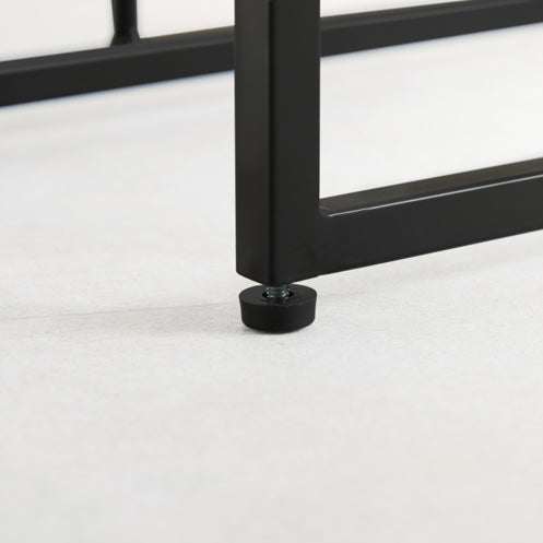 コンクリ風デザインのサイドテーブルの脚の高さ調整ができるアジャスターのアップの写真