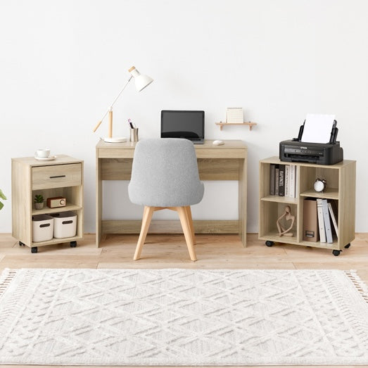 収納シェルフ付デスク3点セット