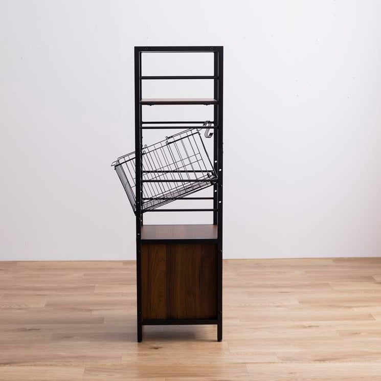 収納ラック付きランドリーワゴン