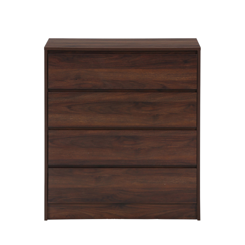 4段チェストウォルナットを正面から写している様子