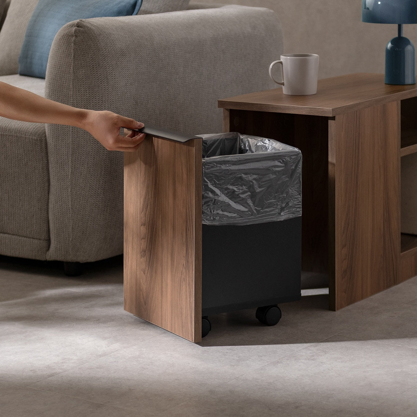 ダストボックス付きサイドテーブル