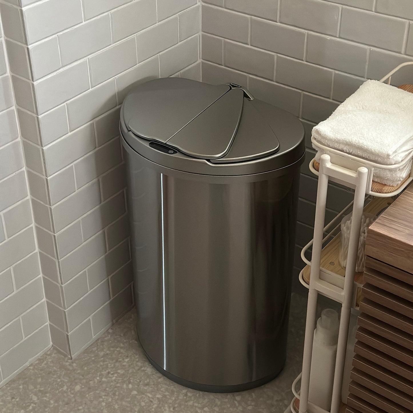 センサー開閉ステンレスダストボックス 47L