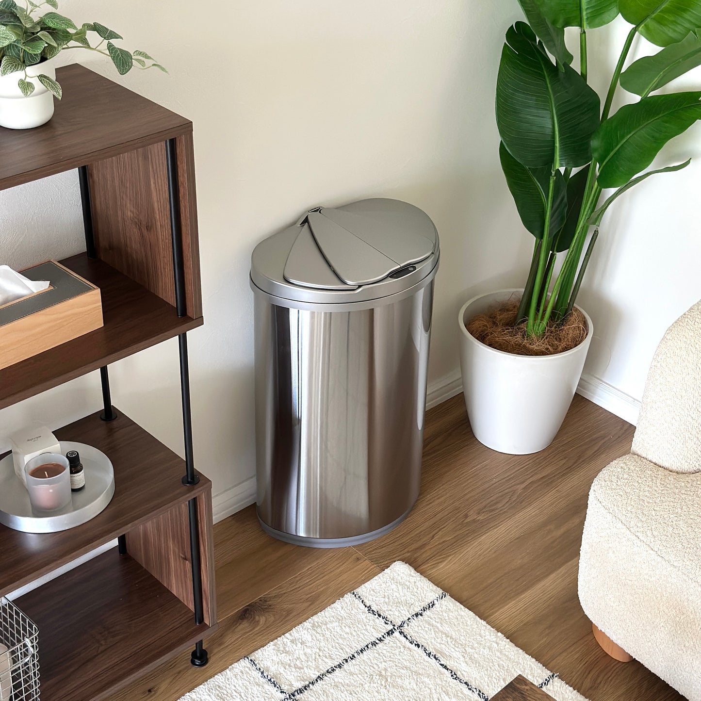 センサー開閉ステンレスダストボックス 47L