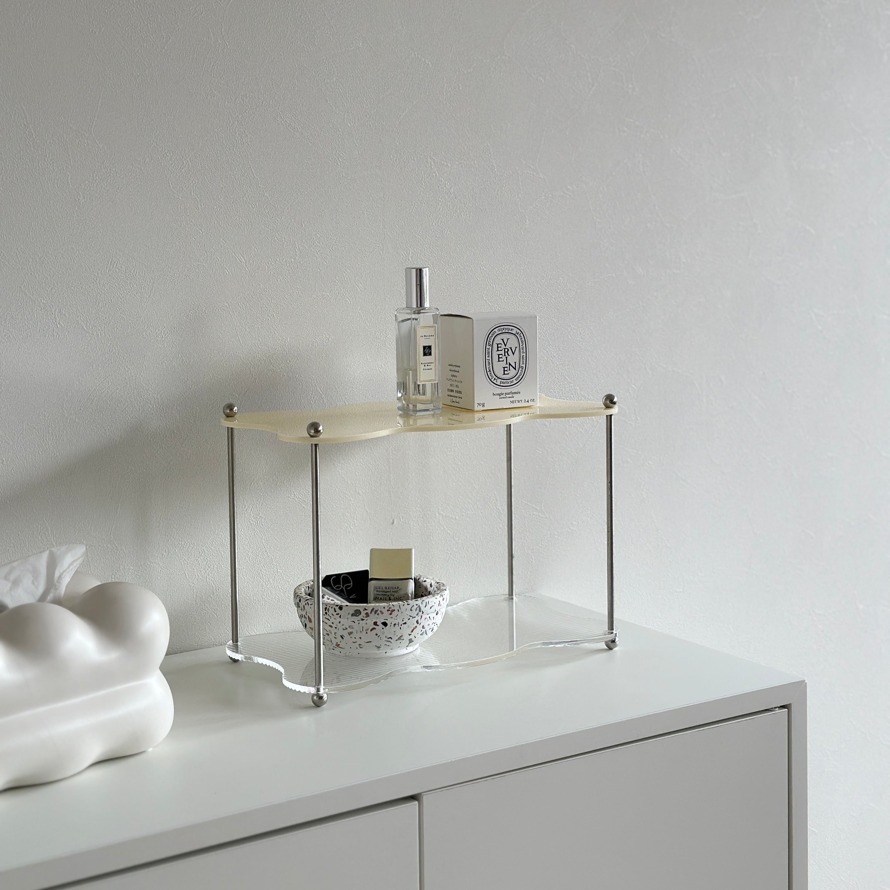 ディスプレイラック 二層式展示台 店舗用品 陳列台長さ2-3m高さ98㎝総