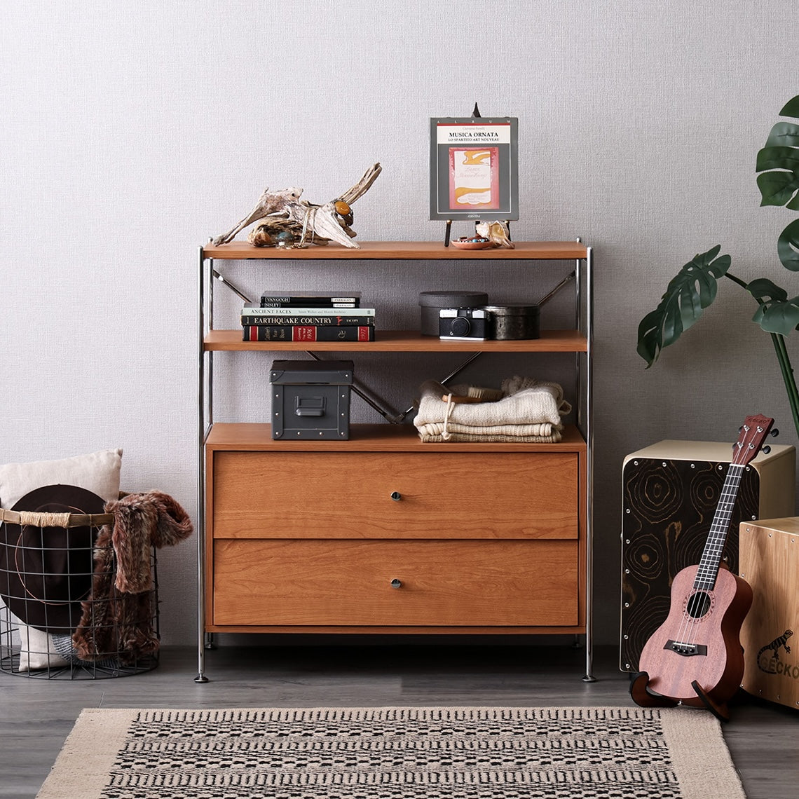 シェルフ｜引き出し収納付き キャメルシェルフ - territory