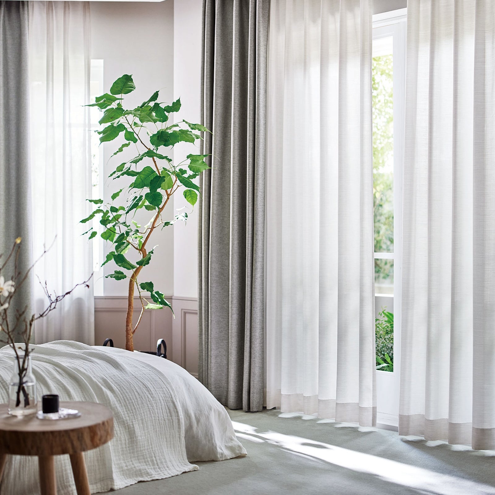 レースカーテン｜幅230cm[両開き2枚セット]ミラーレースシアーカーテン