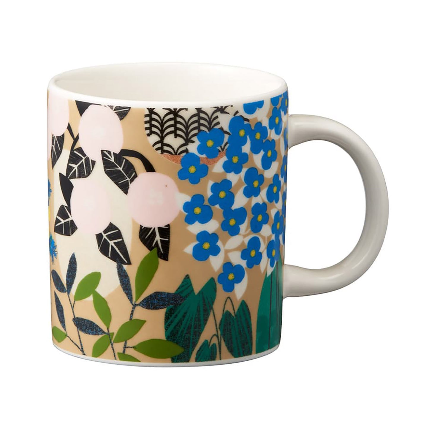 色鮮やかなお花が描かれたマグカップ