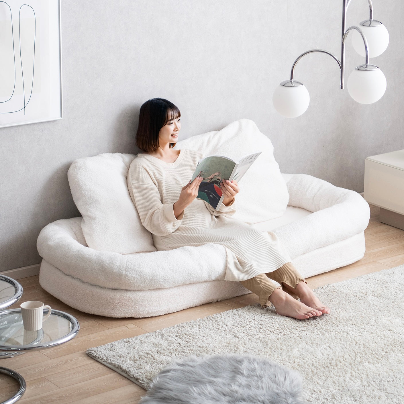 フリース3wayソファベッド