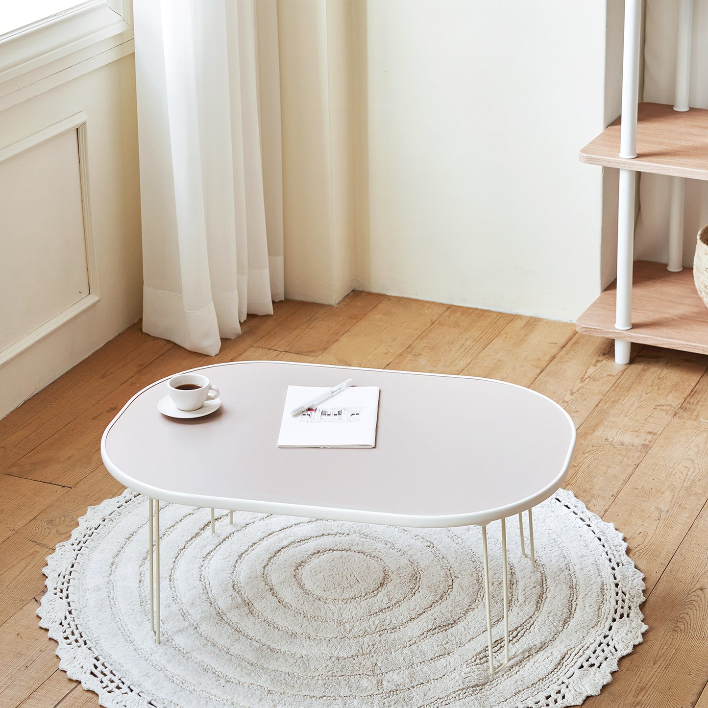 Roomnhome｜モノラウンド折り畳みローテーブル