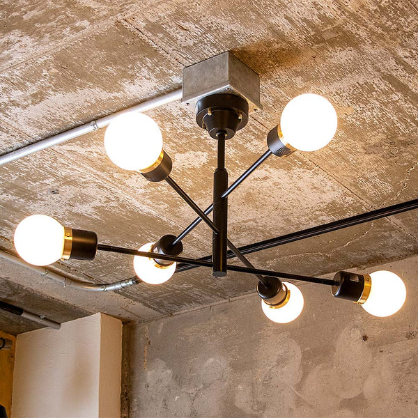 6つ電球が付いたシーリングライト