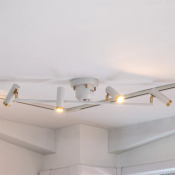 4つ電球がついたLEDシーリングライトのホワイトカラー