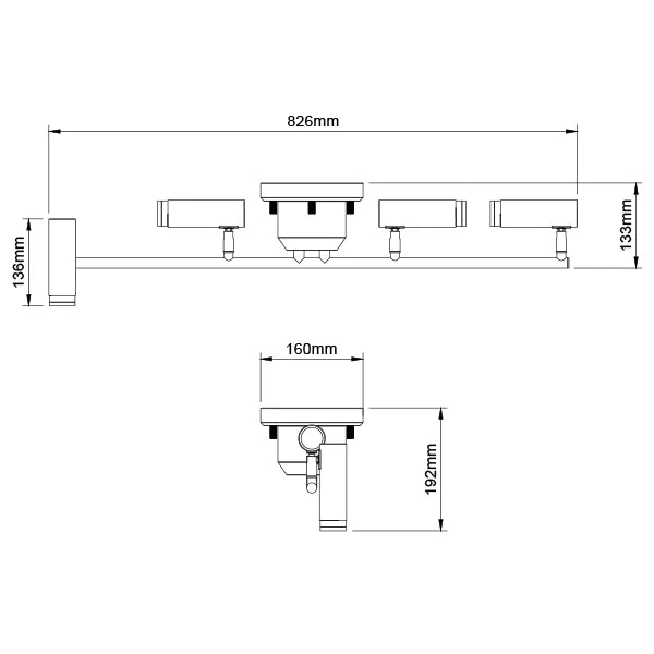 4灯LEDシーリングライトノーシュ