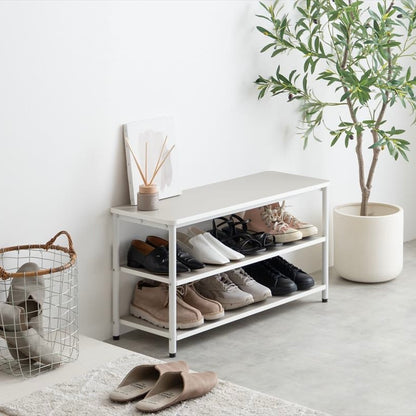 [幅80cm]3段シューズラック