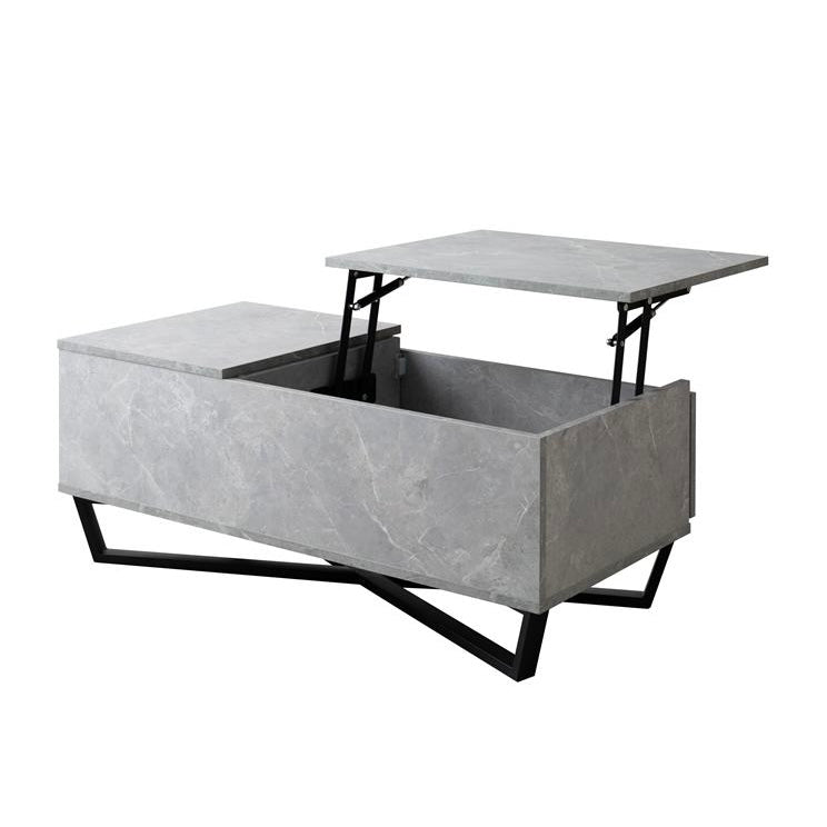 [幅90cm]昇降式引き出し付きセンターテーブル