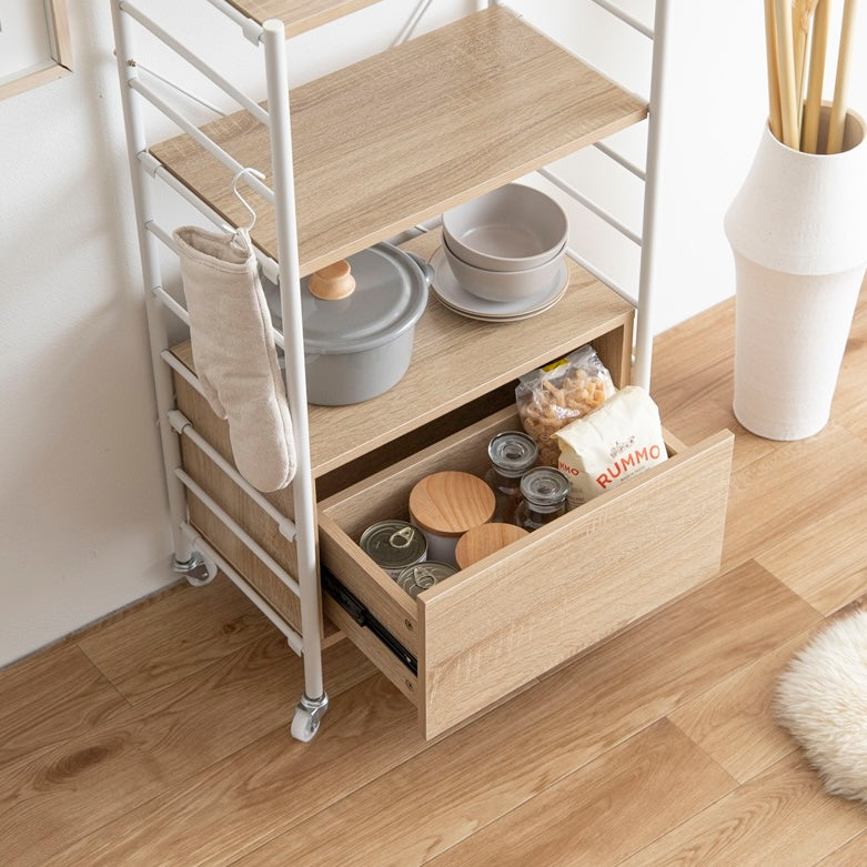 [幅50cm]引き出し付きシェルフ