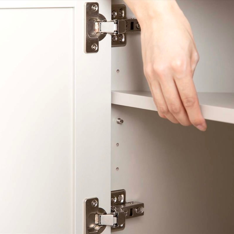 グレージュカラーのレンジ台の棚板部分