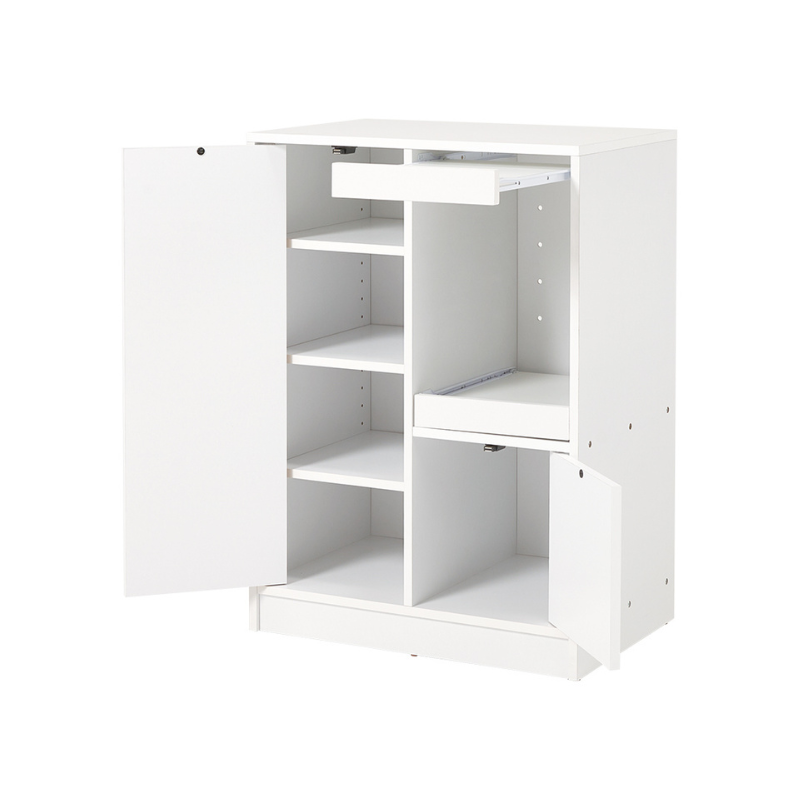 新品未使用未開封品キッチンカウンター ホワイト キャスター付き収納棚 60cm キッチンシェルフ｜[幅60cm]スライド式収納キッチンカウンター - territory