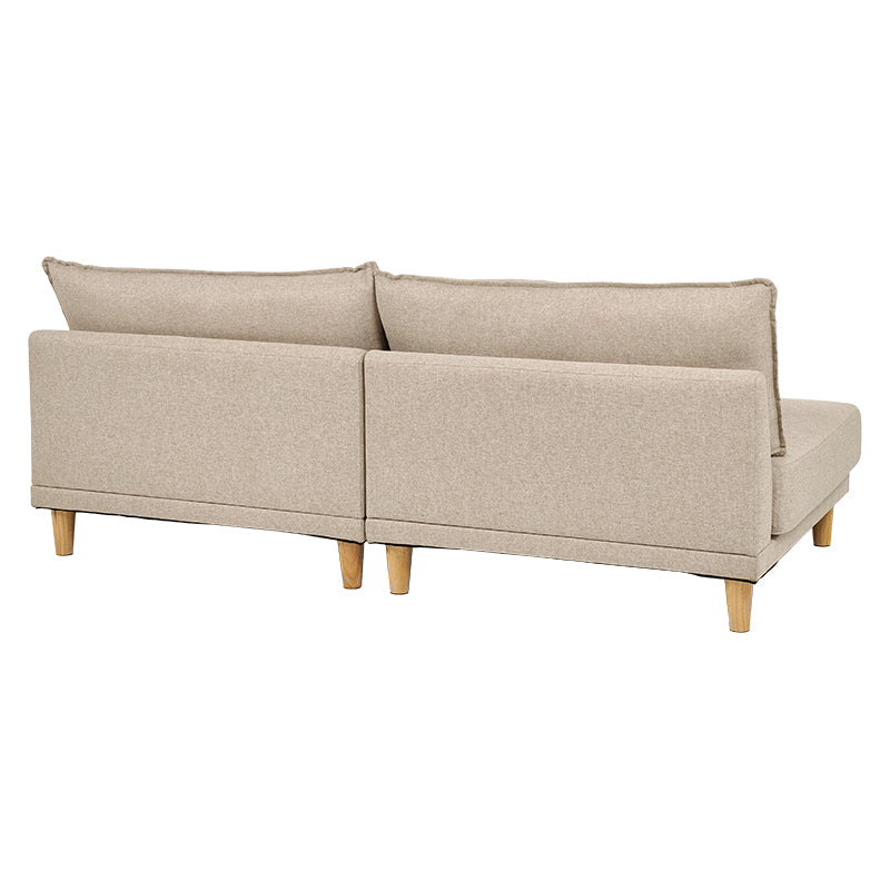 座面が広い2人掛けのソファの背面