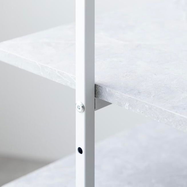 [幅40cm]棚付きスリムハンガーラック