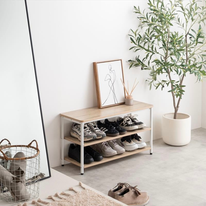 [幅80cm]3段シューズラック