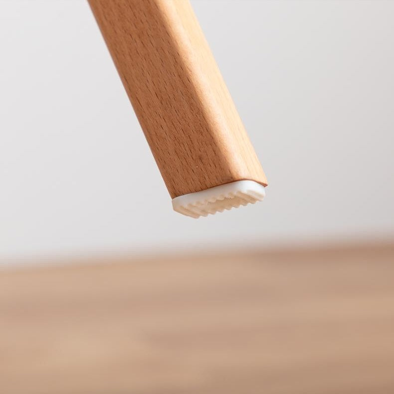 ホワイトのラックが付いたウッド脚のテレビスタンドの脚部分