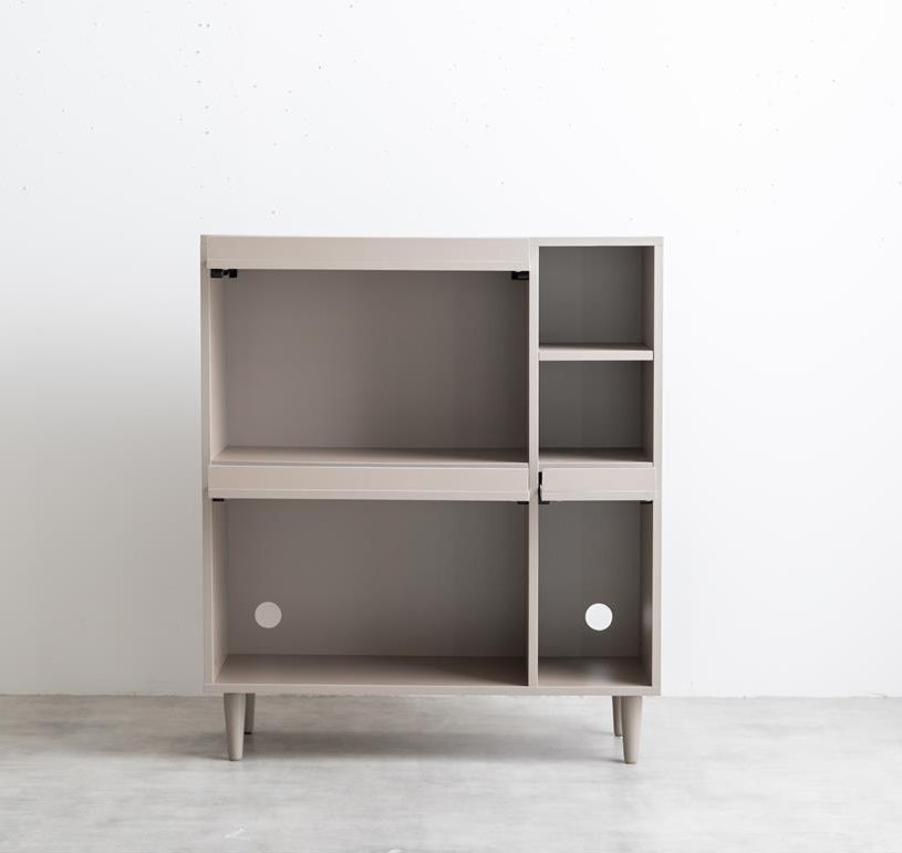 [幅81cm]フラップ扉付キャビネット