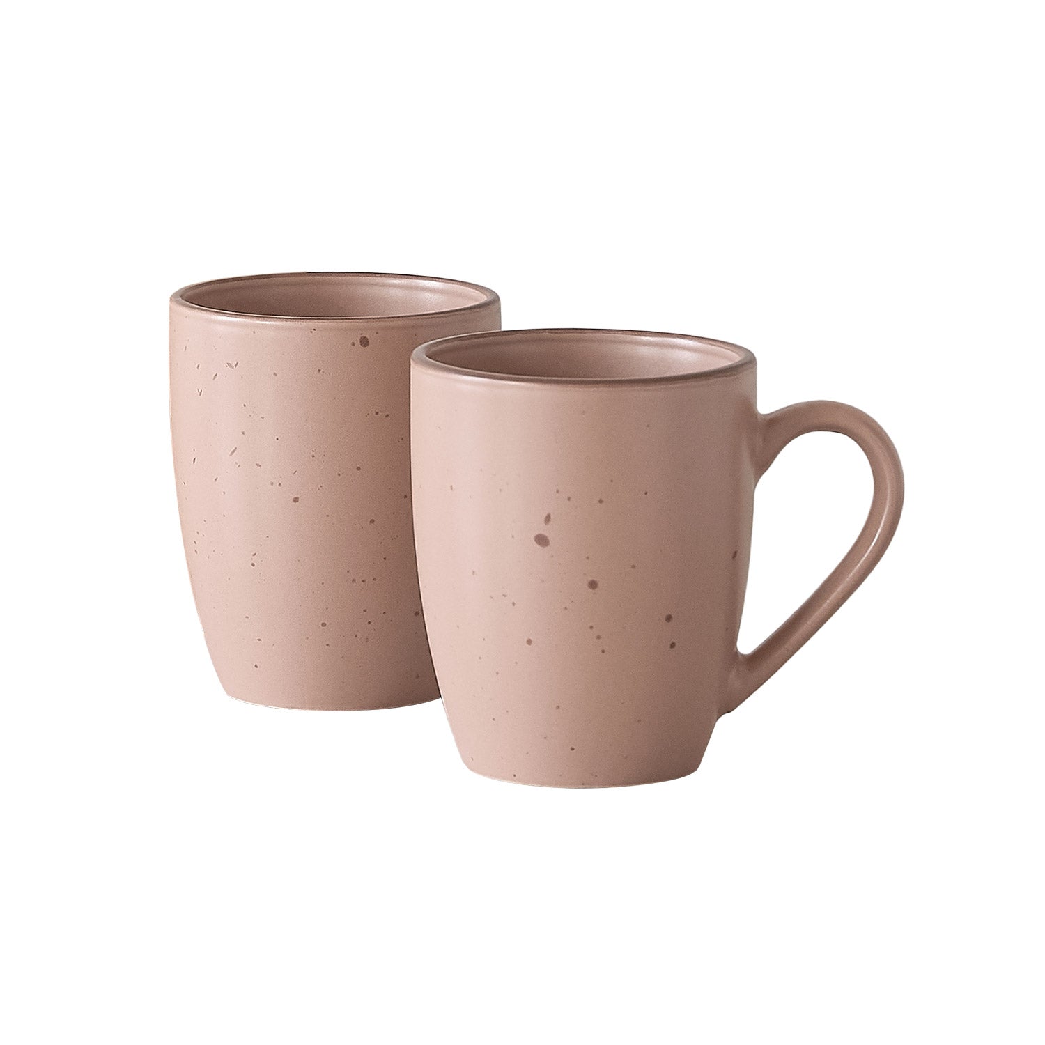 ロゼ色のマグカップ2点セット