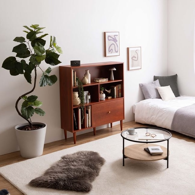 [幅100cm]引き出し付き本棚