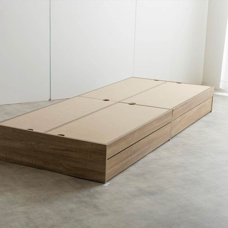 [シングル]ヘッドレス収納付ベッドフレーム