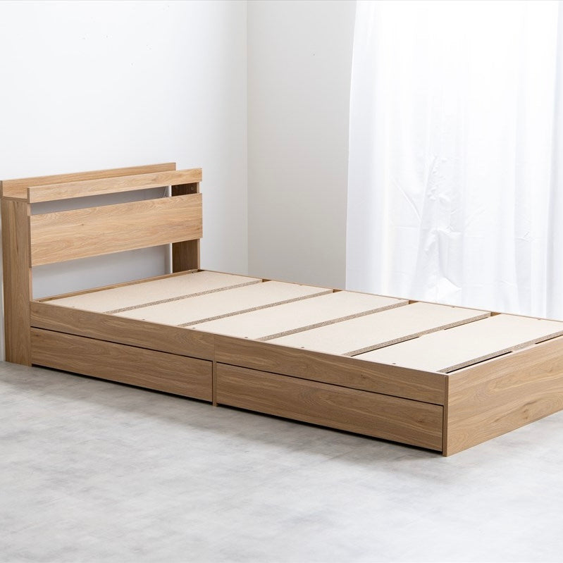 [シングル]収納付ベッドフレーム