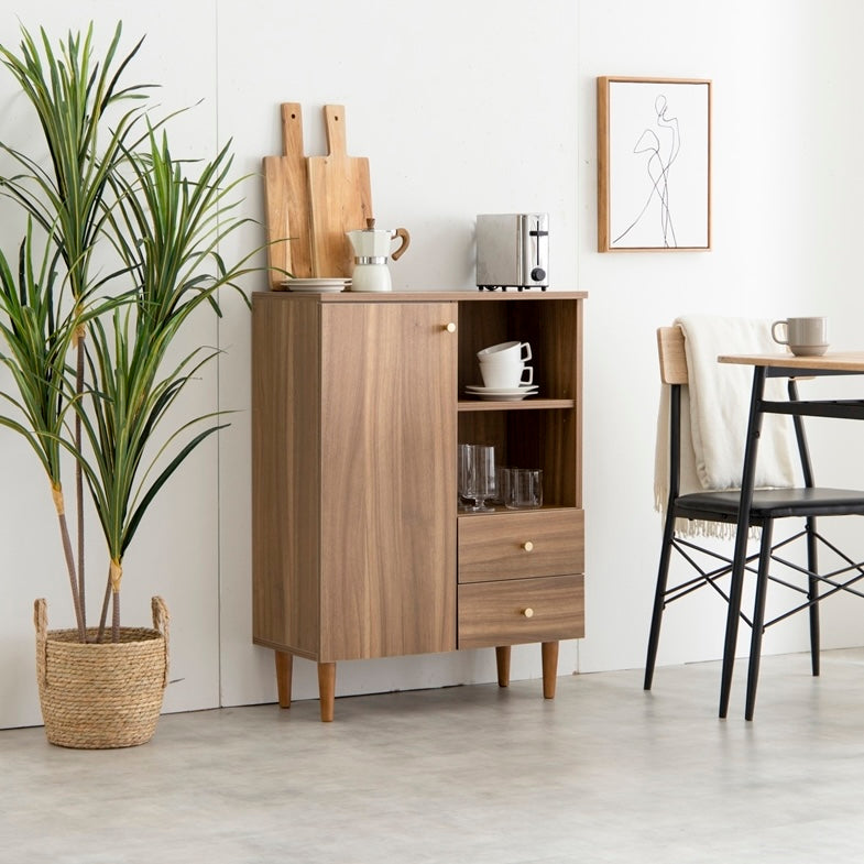 木目調脚付きキャビネット