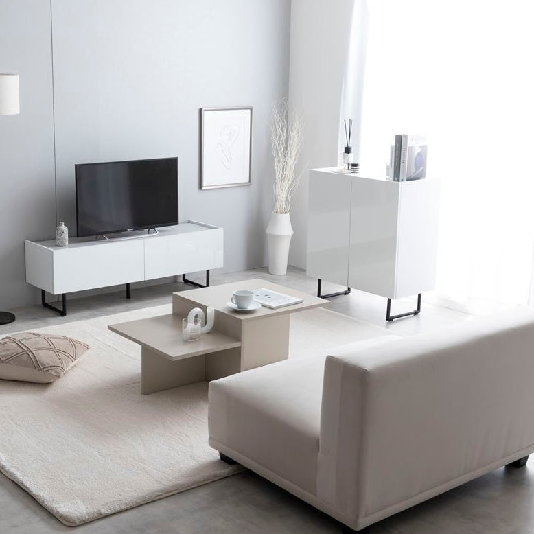 [幅70cm]2way石目柄キャビネット