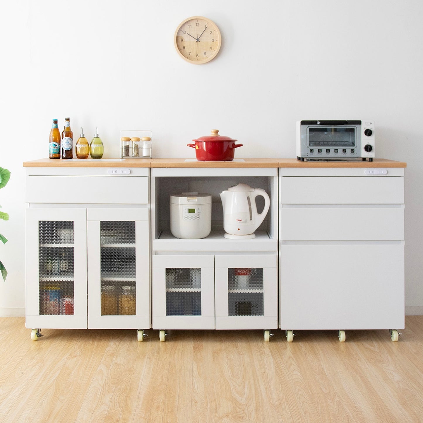 キャスター付きコンパクトキッチンラック[幅60cm]