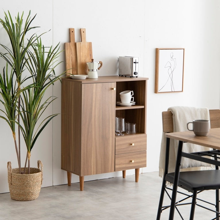 木目調脚付きキャビネット