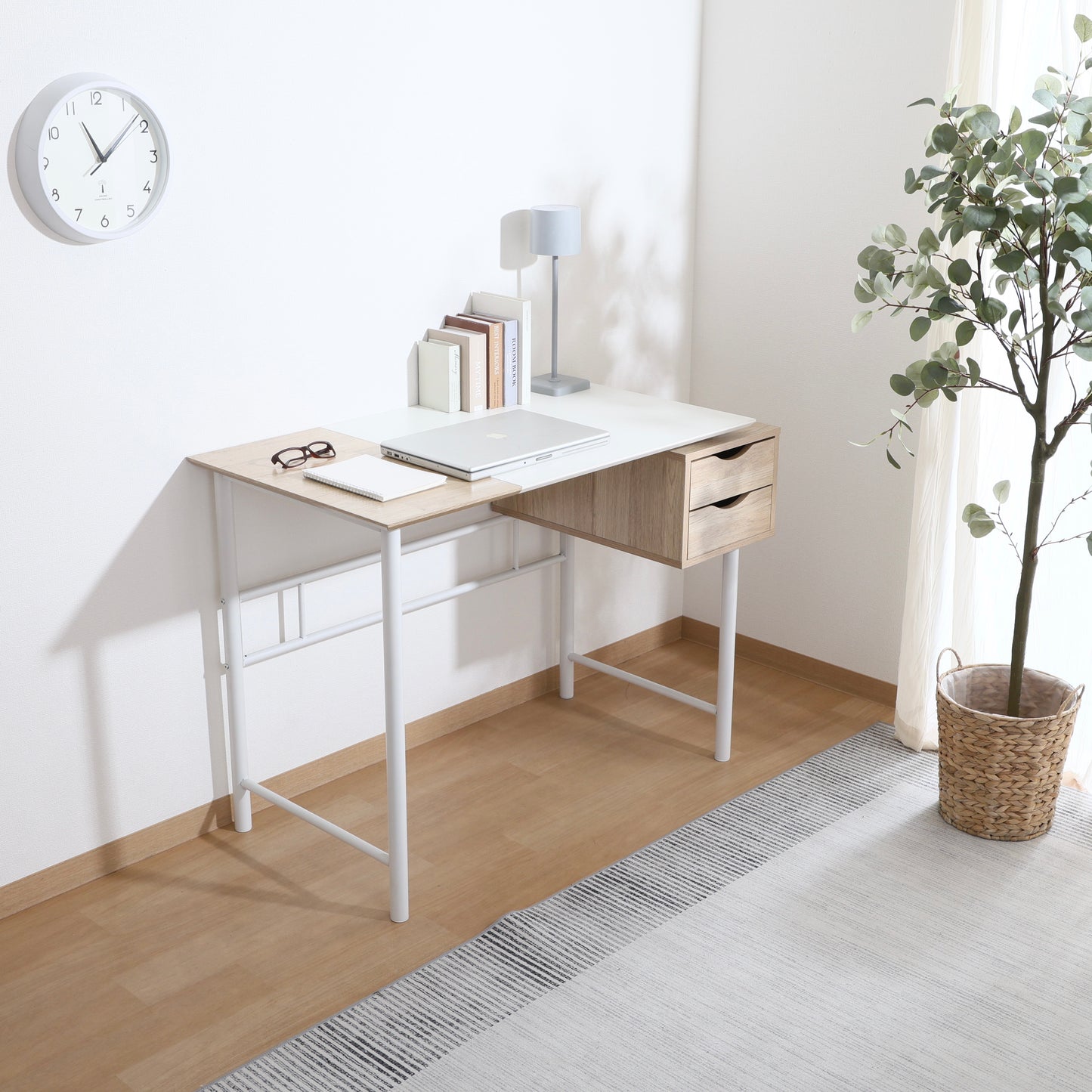 デスク｜引き出し付きバイカラーデスク - territory