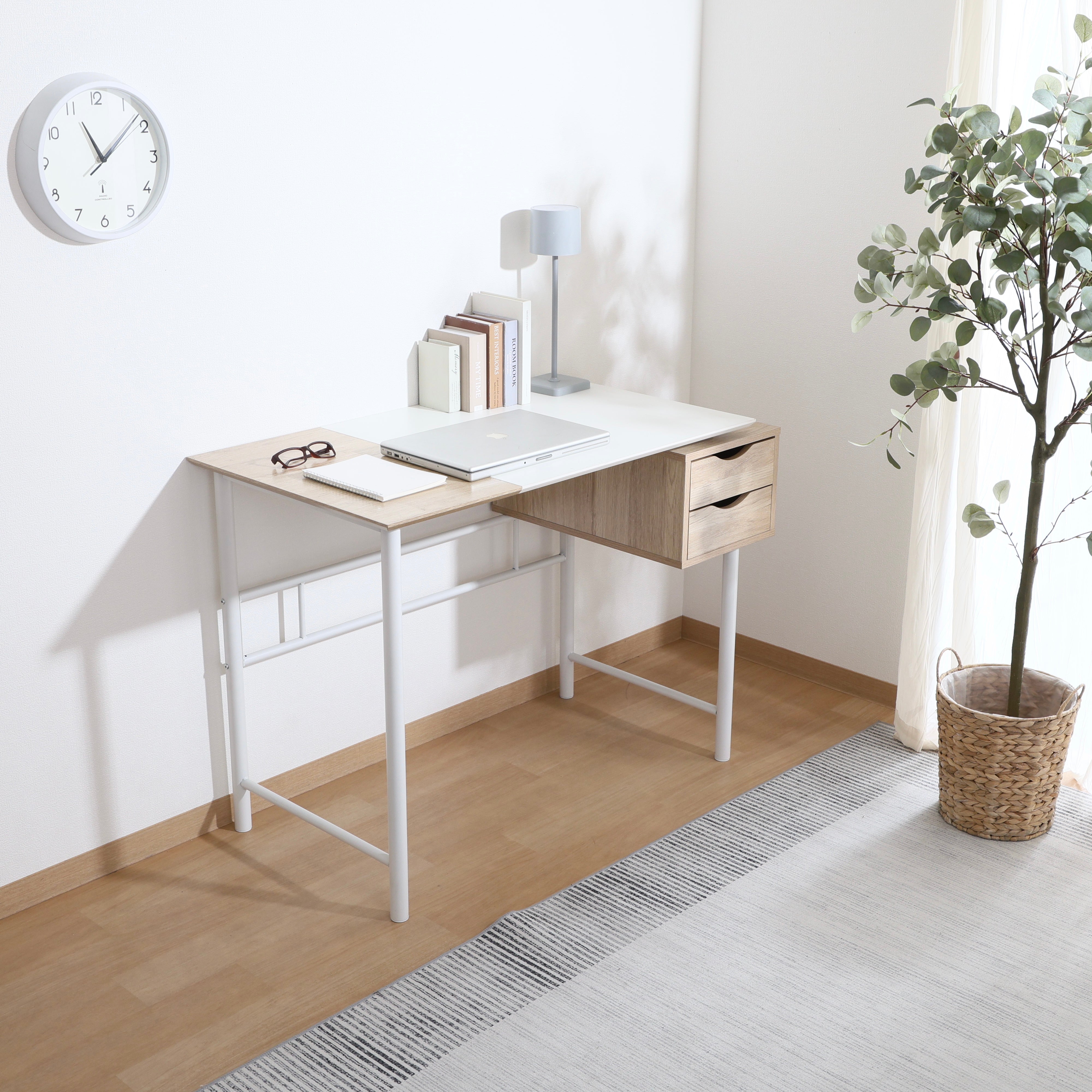 デスク｜引き出し付きバイカラーデスク - territory