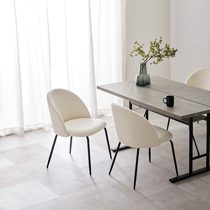 [2脚SET]ブークレスタイリッシュダイニングチェア