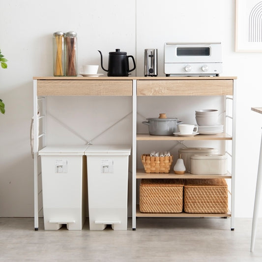 [幅120cm]ゴミ箱上レンジラック