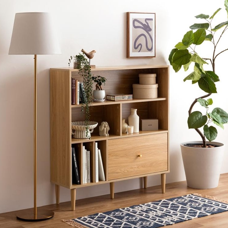 [幅100cm]引き出し付き本棚