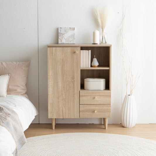 木目調脚付きキャビネット