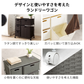 幅65cmの黒いラタン調三段収納ラックでキャスター付きのランドリー用ワゴンです。