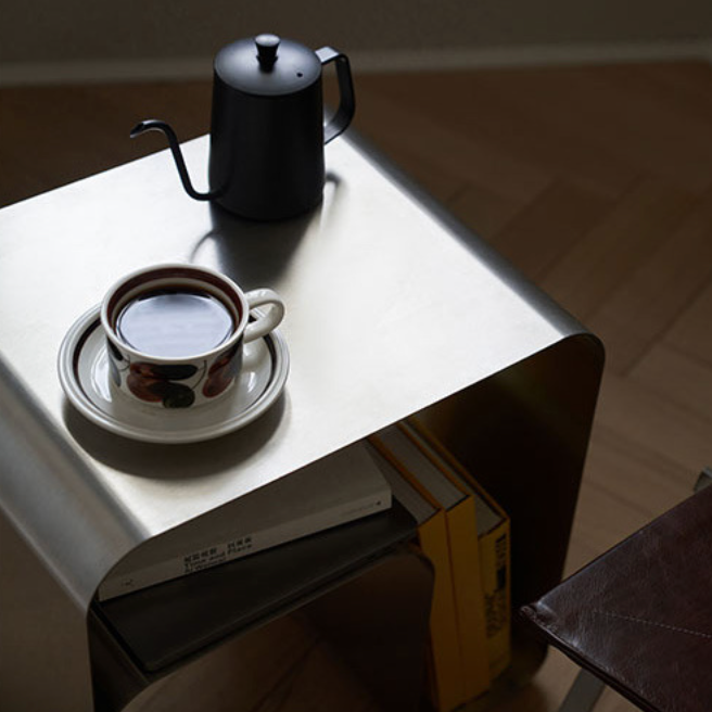 サイドテーブル|ステンレスBOXサイドテーブル- territory サイドテーブル|ステンレスBOXサイドテーブル- territory