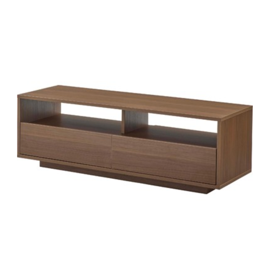 ブラウンの引き出し付きテレビボード