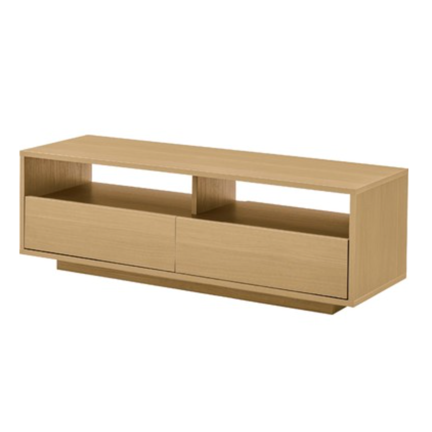 木目調の引き出し付きテレビボード