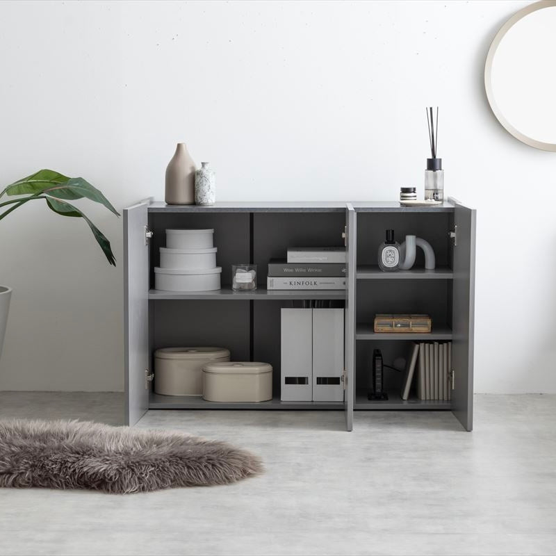 [幅100cm]2way石目柄サイドボード