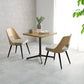[2脚SET]美フォルム異素材ダイニングチェア