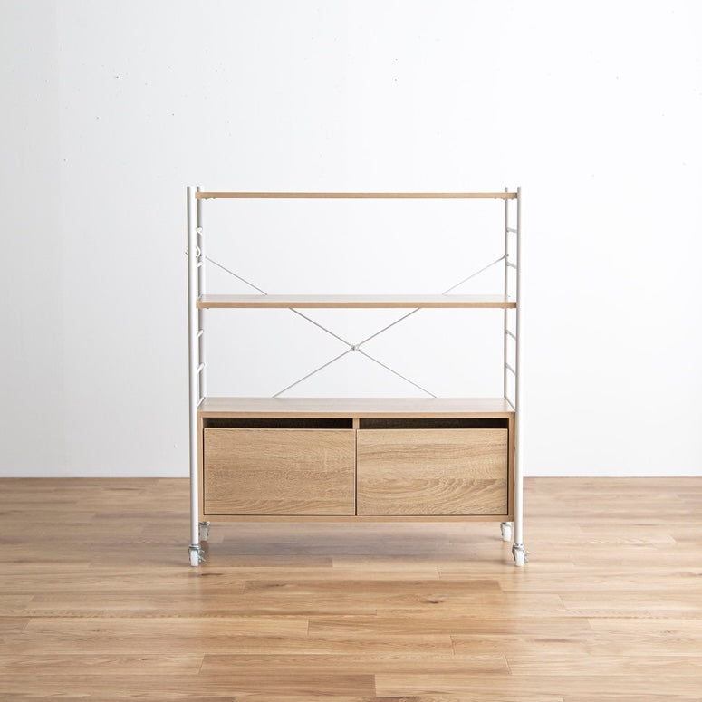 [幅80cm]引き出し付きシェルフ