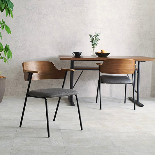 美フォルム異素材アームチェア