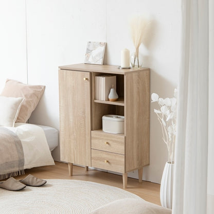 木目調脚付きキャビネット